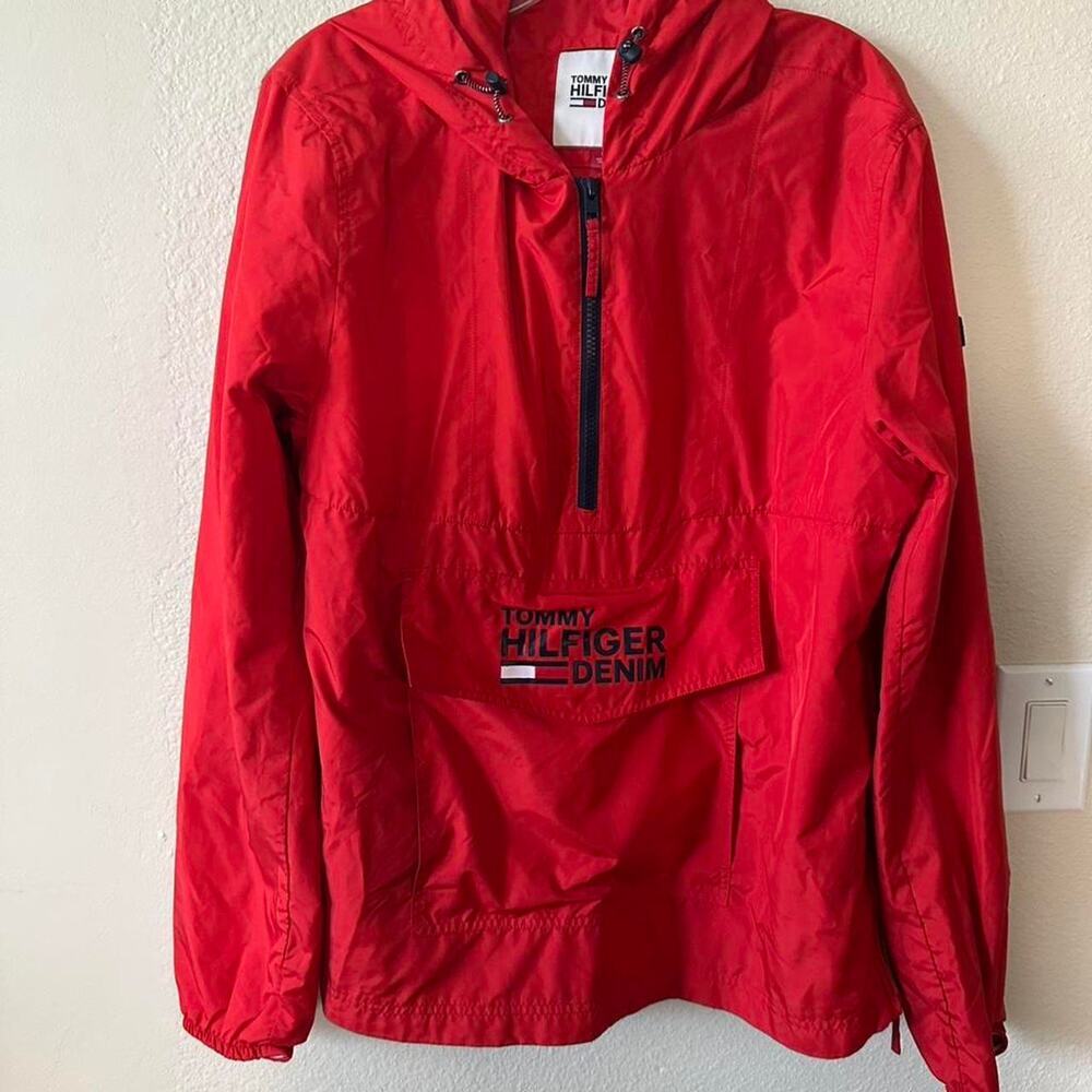 Tommy hilfiger unisex red windbreaker